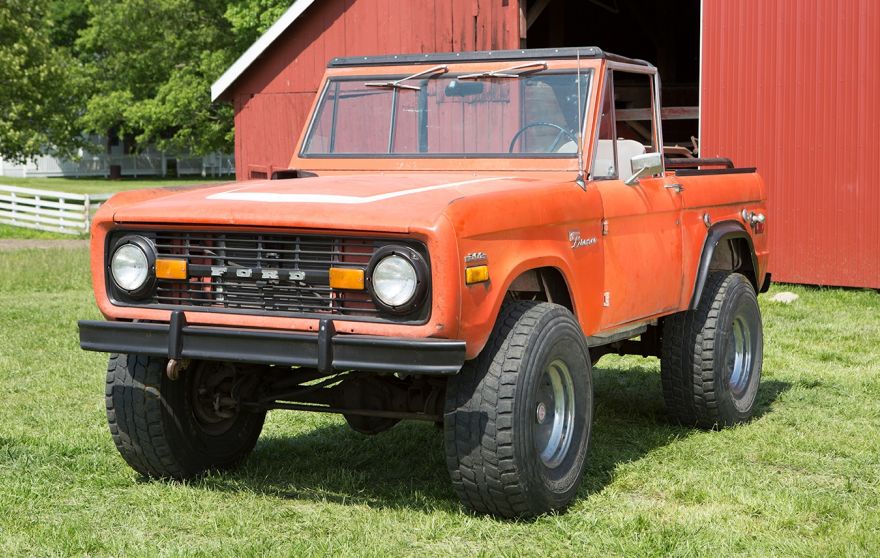 This vintage Ford Bronco is an American classic.