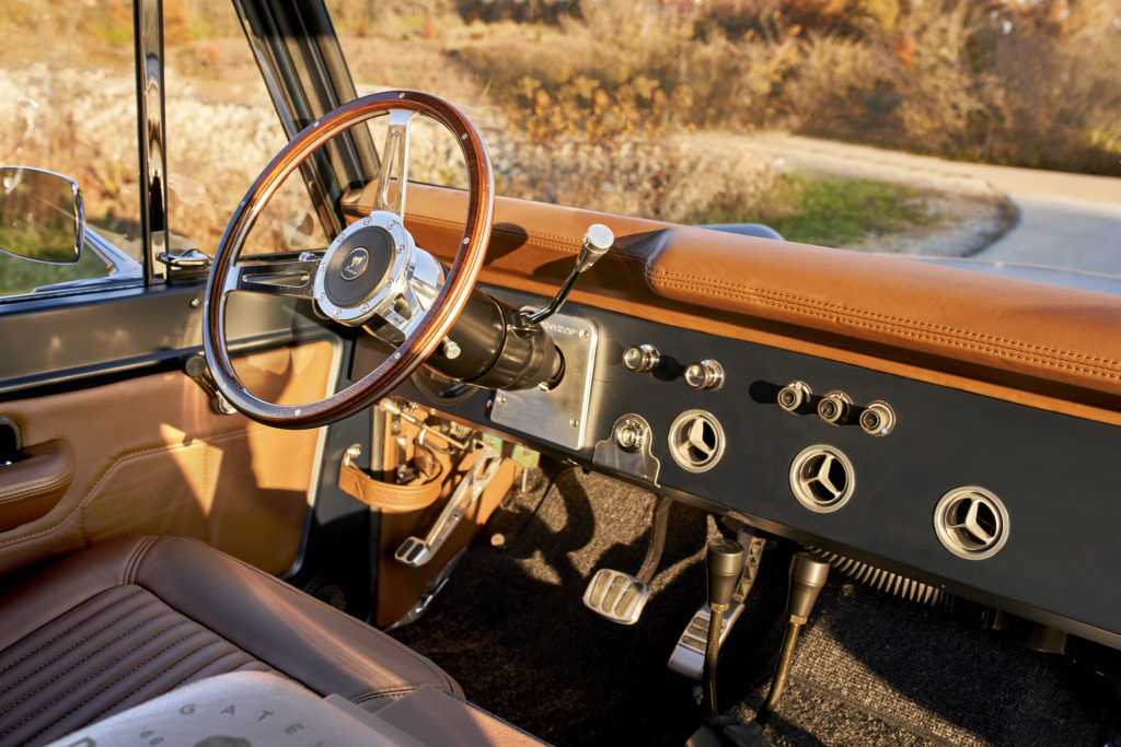 The interior of a Gateway Custom Ford Bronco.