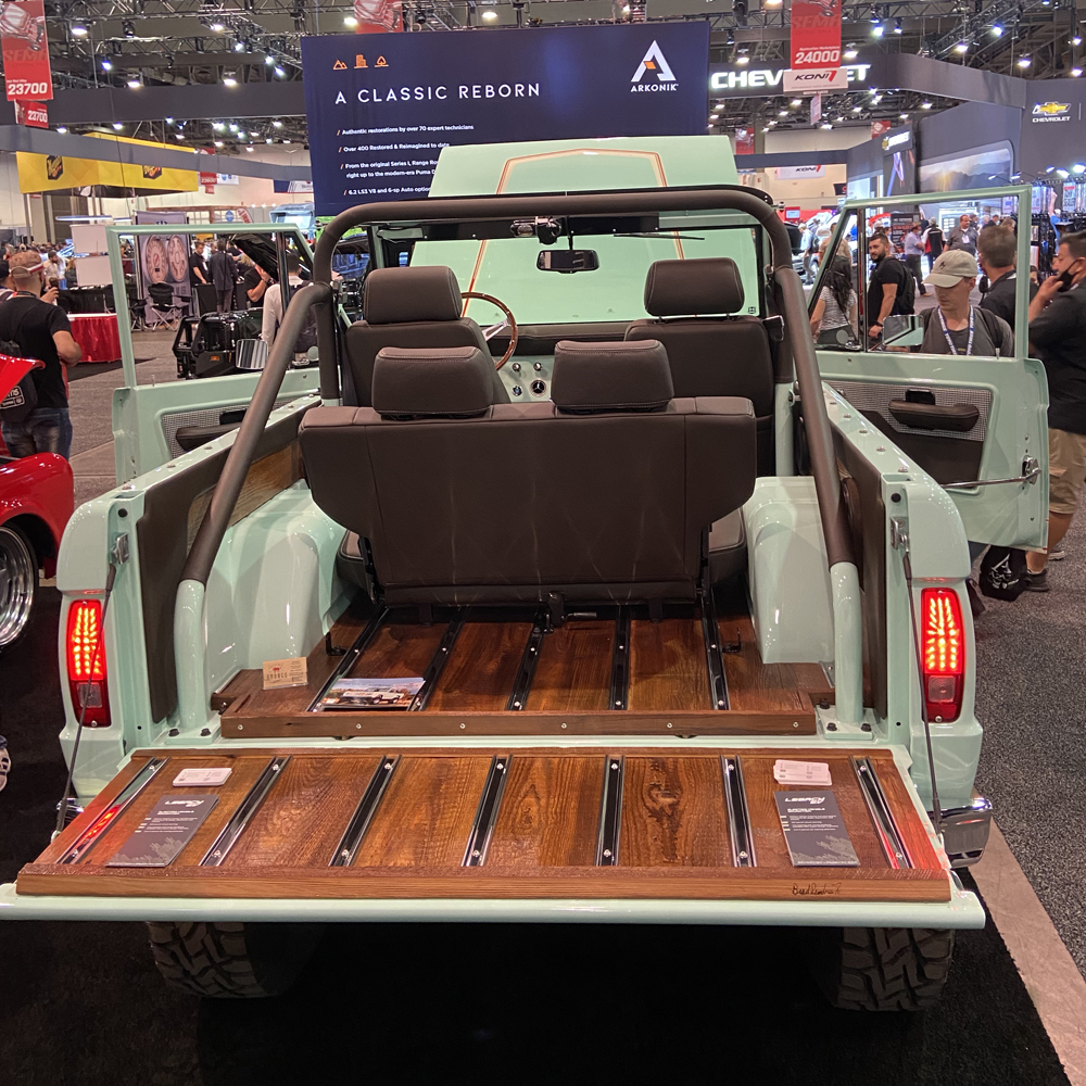 SEMA 2021 Electric Bronco view from the back.