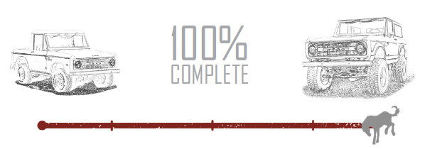 50% Complete | Gateway Bronco