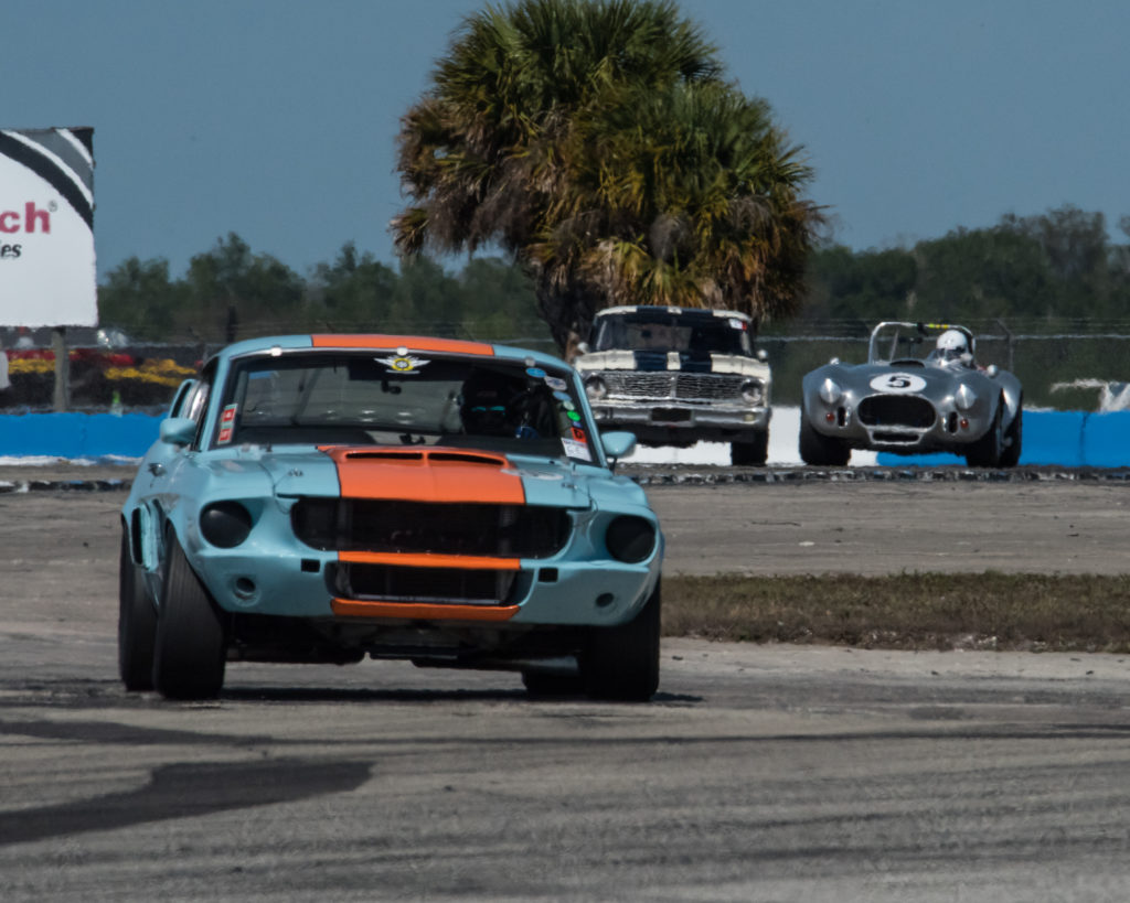 Sebring In A Shelby. Shelby on the racetrack. 